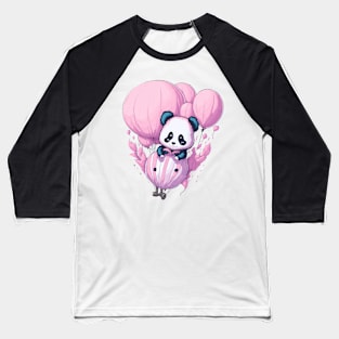 Watercolor: panda on balloon Baseball T-Shirt